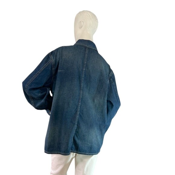 Madewell x Kaihara Blue Denim Chore Jacket in Terrell Wash $198 Size Large - Picture 4 of 12